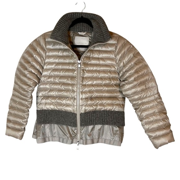 SOSKEN Studio BEV Grey Lightweight Down Puffer Jacket- Size 3/Small- Medium - Picture 3 of 13